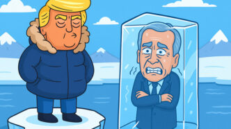 Donald Trump and Mark Carney in the Arctic