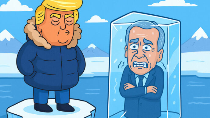 Donald Trump and Mark Carney in the Arctic