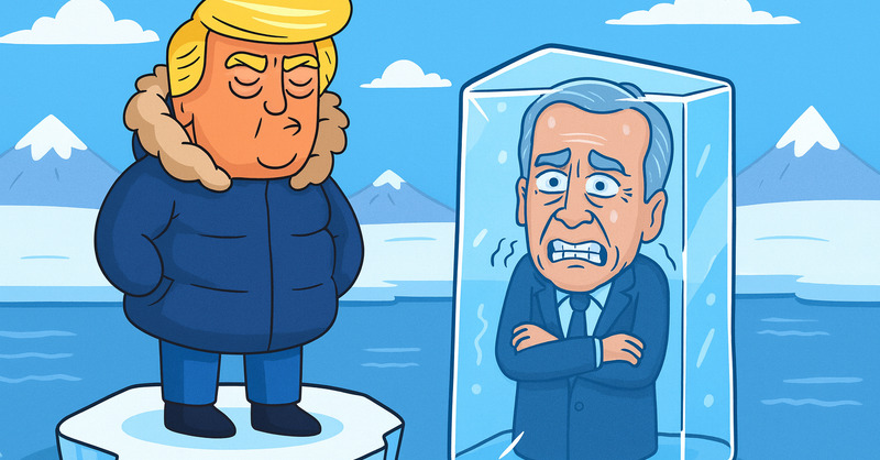 Donald Trump and Mark Carney in the Arctic